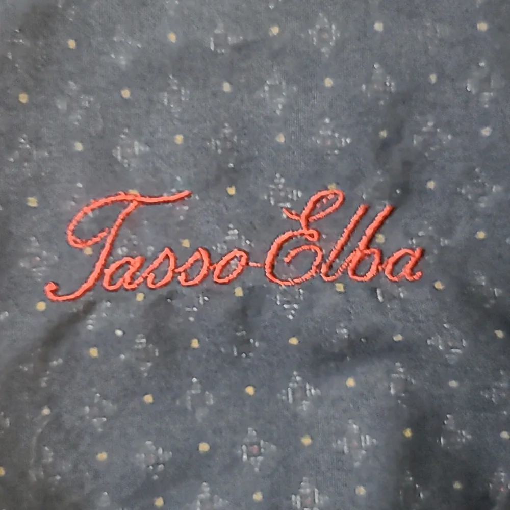 Tasso Elba Men's Navy‎ Blue Patterned Long Sleeve Button Up Shirt - Size XL